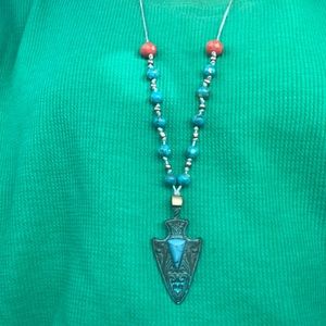 BOHO arrowhead necklace!